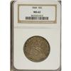Image 1 : 1844 50C MS62 NGC. The golden-brown patina is particul