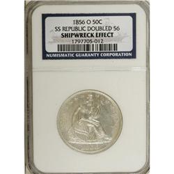 1856-O 50C "Shipwreck Effect" NGC. Ex: S.S. Republic.