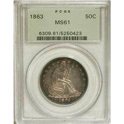 1863 50C MS61 PCGS. The mintage for this Civil War iss