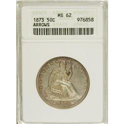 1873 50C Arrows MS62 ANACS. WB-106, Large Arrows .Ran