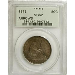 1873 50C Arrows MS62 PCGS. Crisply struck with an even