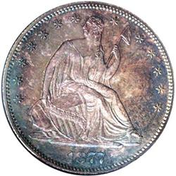 1877-S 50C MS66 NGC. Type One Reverse. The generous mi