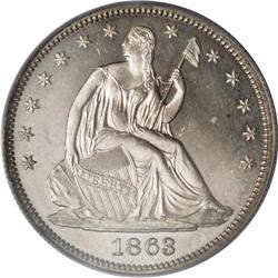 1863 50C PR64 Cameo PCGS. Precisely because the mint p