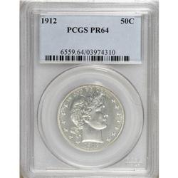 1912 50C PR64 PCGS. This nearly untoned near-Gem has m