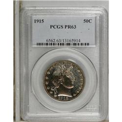 1915 50C PR63 PCGS. The 1915 possesses the second lowe