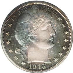 1915 50C PR67 S NGC. By the end of the Barber design,