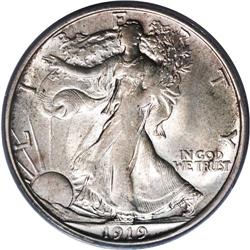 1919-D 50C MS62 PCGS. The rarest issue in the series i