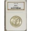 Image 1 : 1934 50C MS67 NGC. Boldly struck, if slightly weak on