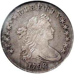 1798 S$1 Large Eagle, 10 Arrows XF45 NGC. B-13, BB-108