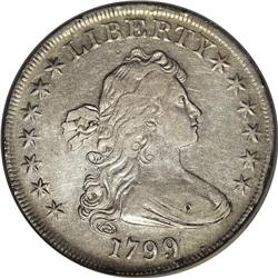 1799 7x6 Stars--Damaged--NCS. XF Details. B-5, BB-157