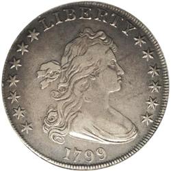 1799 S$1 XF40 NGC. B-8, BB-165, R.2. Liberty has an op