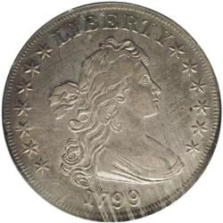 1799 S$1 XF45 NGC. B-5, BB-157, R.2. "Die State V." Th