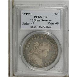 1799/8 S$1 15 Stars Reverse Fine 12 PCGS. B-3, BB-141,