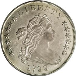 1799/8 S$1 13 Stars Reverse AU55 ICG. B-1, BB-142, R.4