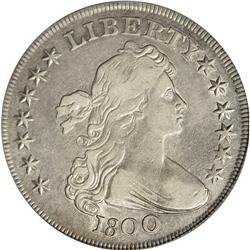 1800 S$1 VF30 PCGS. B-16, BB-187, R.2. Recut on the R