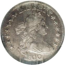 1800 S$1 AU53 NGC. B-16, BB-187, R.2. Medium golden-br