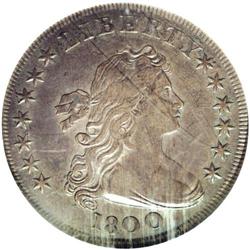 1800 S$1 Wide Date, Low 8 XF40 NGC. B-10, BB-190, R.2.