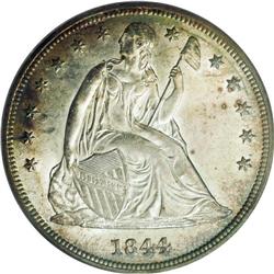 1844 S$1 MS61 PCGS. The largely nominal mintage of 20,
