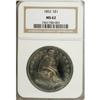 Image 3 : 1852 S$1 MS62 NGC. Starting after 1849''s discovery of