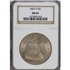Image 1 : 1860-O S$1 MS62 NGC. Well struck design elements stand