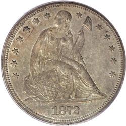 1872-CC S$1 MS62 PCGS. Rusty Goe writes piquantly conc