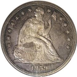 1859 S$1 PR65 NGC. The year 1859 was a seminal one in