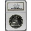 Image 3 : 1861 S$1 PR66 Cameo NGC. The glassy, jet-black fields
