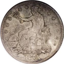 1875-S T$1 MS64 PCGS. Type One Obverse and Reverse. La