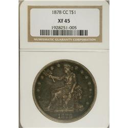 1878-CC T$1 XF45 NGC. Just 97,000 Carson City Mint tra