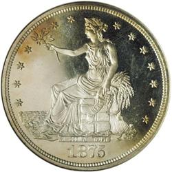 1875 T$1 PR65 Cameo NGC. Type I obverse, Type II rever
