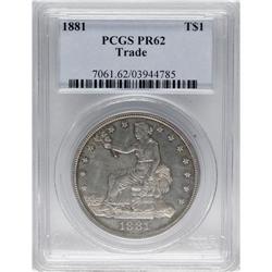 1881 T$1 PR62 PCGS.From The Utah Collection.