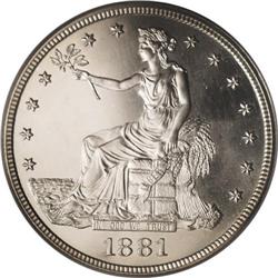 1881 T$1 PR63 Cameo PCGS. Secretary of the Treasury Jo