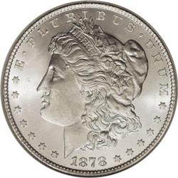 1878 7TF S$1 Reverse of 1878 MS66 NGC. This lustrous a