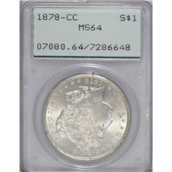 1878-CC $1 MS64 PCGS. Occasional whispers of light ora