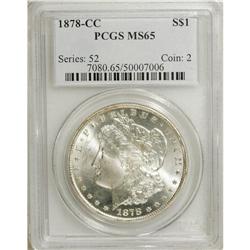 1878-CC S$1 MS65 PCGS. Swirling luster adorns essentia