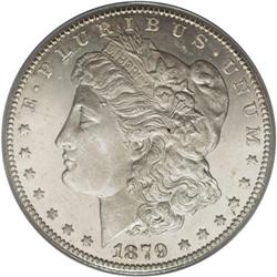 1879-CC S$1 MS64 Prooflike ANACS. Normal Mintmark. Thi