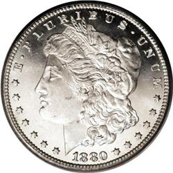 1880/79-CC S$1 Reverse of 1878 MS64 Prooflike PCGS. St