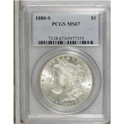 1880-S S$1 MS67 PCGS. Large S. This beautiful Superb G