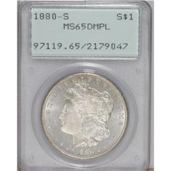 1880-S S$1 MS65 Deep Mirror Prooflike PCGS. Medium S.