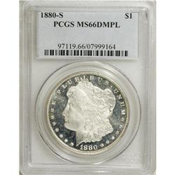1880-S S$1 MS66 Deep Mirror Prooflike PCGS. The Medium