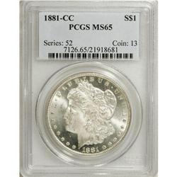 1881-CC S$1 MS65 PCGS. The 1881-CC is a low-mintage da
