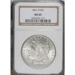 1881-O S$1 MS65 NGC. An impressive example with fully