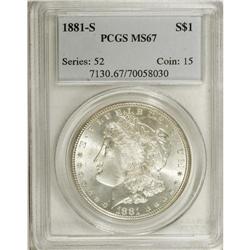 1881-S S$1 MS67 PCGS. The 1881-S is perhaps one of the