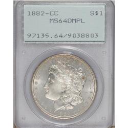 1882-CC S$1 MS64 Deep Mirror Prooflike PCGS. This ligh
