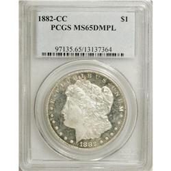 1882-CC S$1 MS65 Deep Mirror Prooflike PCGS. A beautif