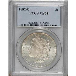 1882-O S$1 MS65 PCGS. The obverse shows a touch of lil