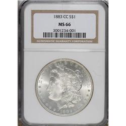 1883-CC S$1 MS66 NGC. This bright Carson City Premium