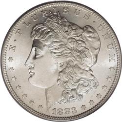 1883-S S$1 MS63 PCGS. The 1883-S carries semi-key stat