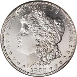 1883-S S$1 MS64 NGC. This satiny dollar is a splendid