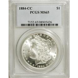 1884-CC S$1 MS65 PCGS. This is an impressively struck